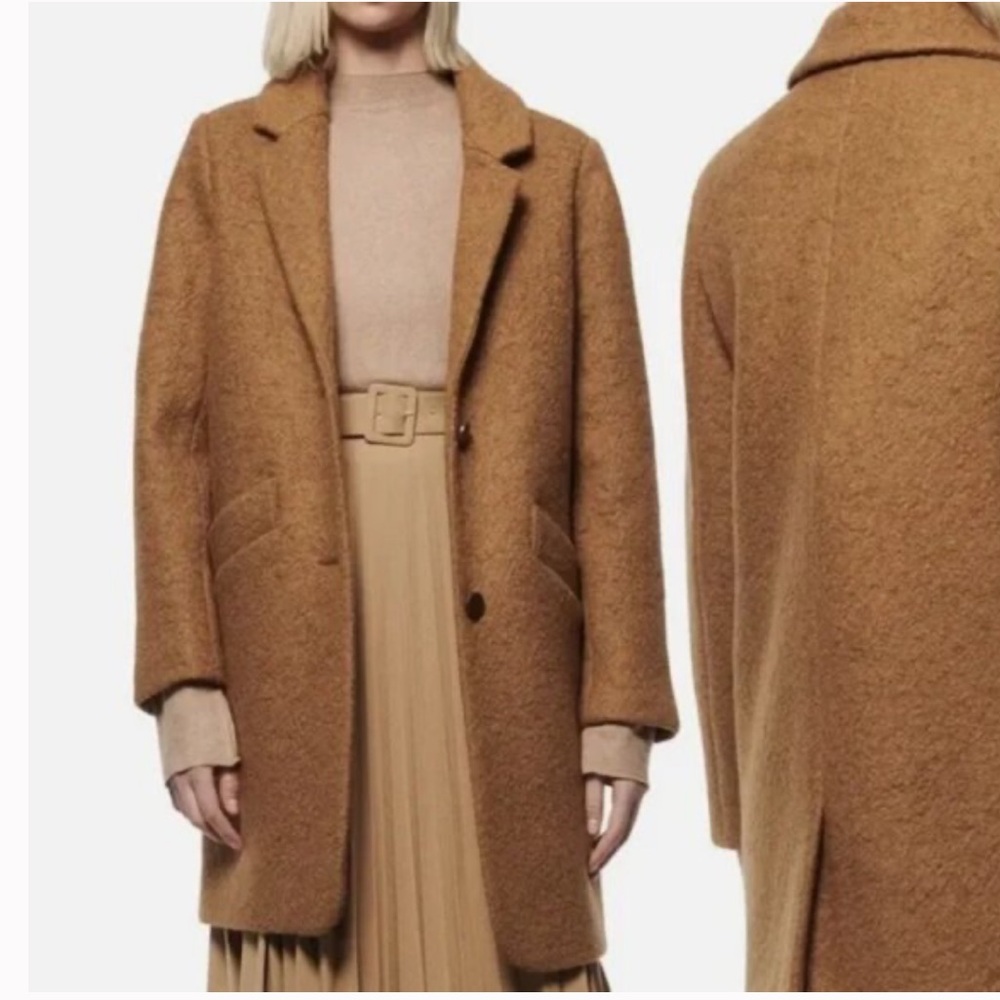 Marc New York Boucle Camel Car Coat - Picture 5 of 7
